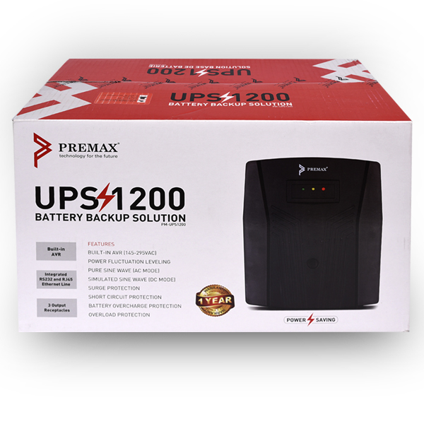 Onduleur électrique, Premax UPS, 2250 VA, 1350W, batterie de